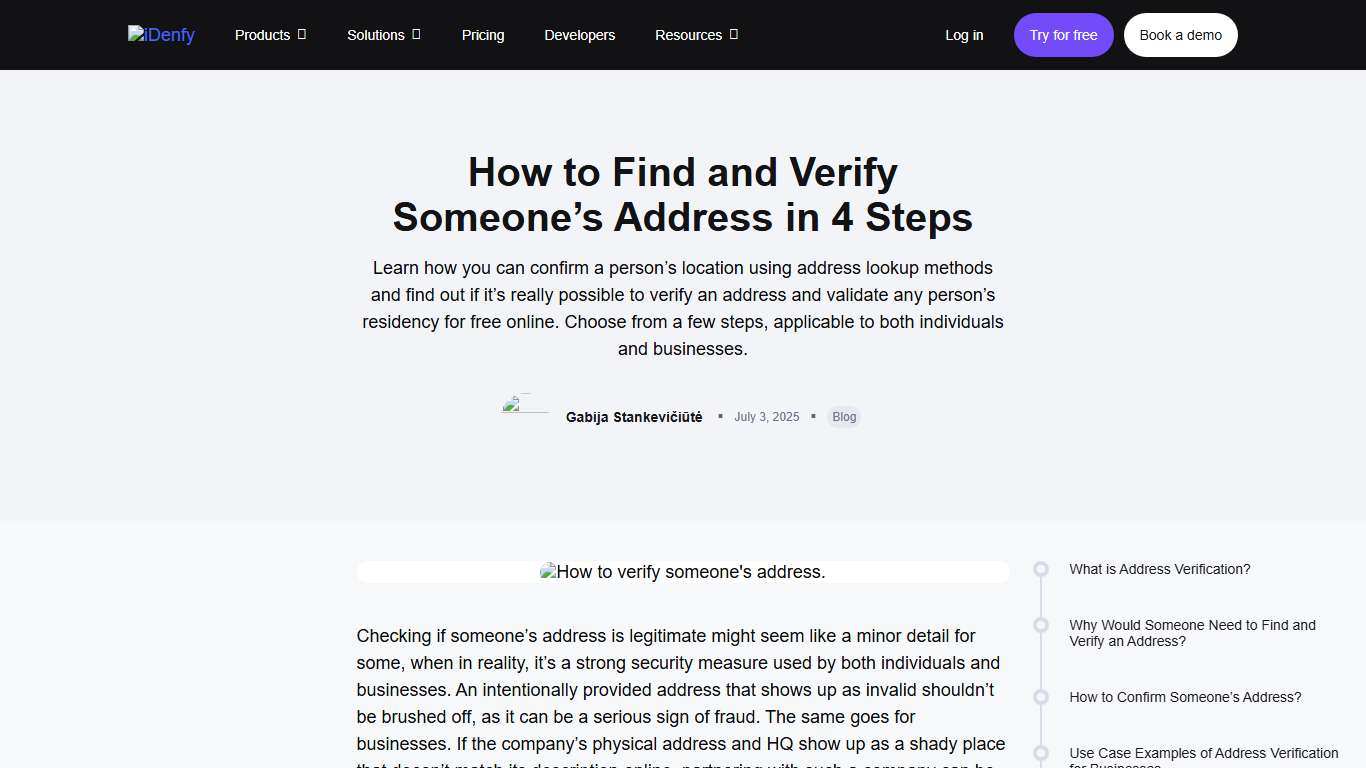 How to Find and Verify Someone's Address in 4 Steps - iDenfy