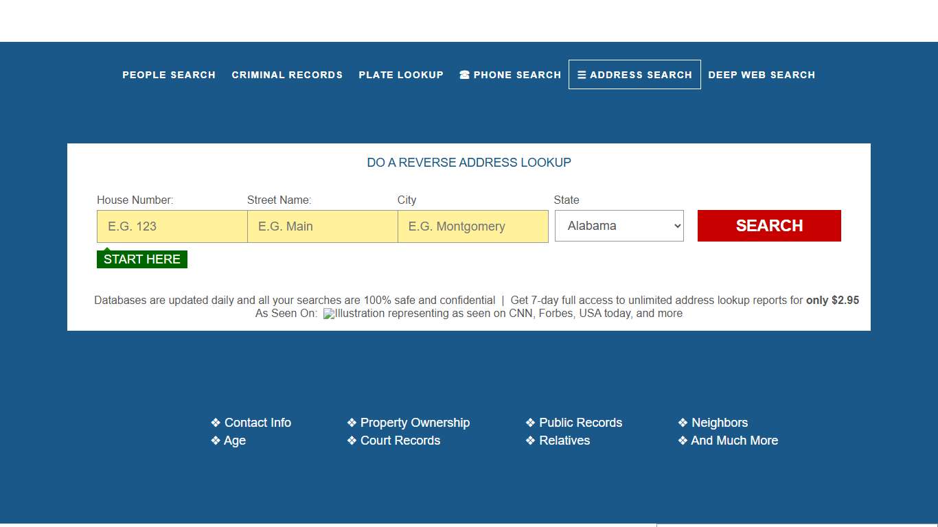 Reverse Address Lookup Search SearchUSAPeople